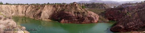 Fotografía Wave Valley Danxia Landform in Jingbian, Yulin, Shaanxi, China
