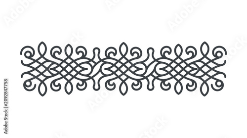 Cuadro en lienzo Intricate decorative border design element.