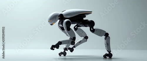 Robot creature in motion showcasing advanced design and agility