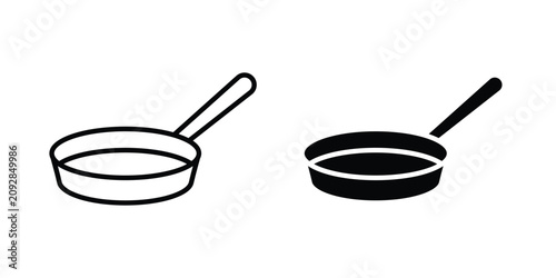 Bild auf Leinwand Pan frying icon
