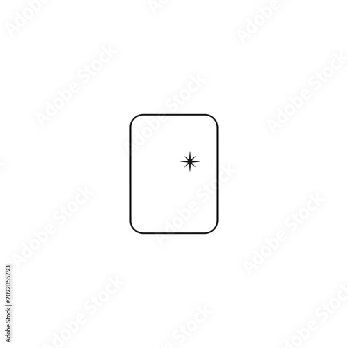 Simple rounded rectangle with a sparkle symbol.
