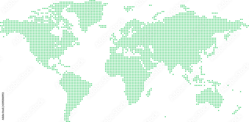 Fototapeta premium Worldwide Communication Dot Pattern Map.