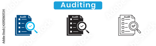 Bild auf Leinwand Audit icon set