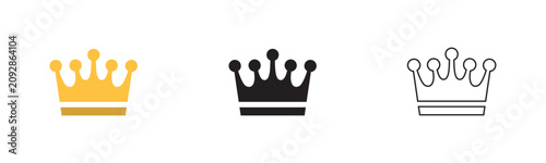 Bild auf Leinwand Crown icon set