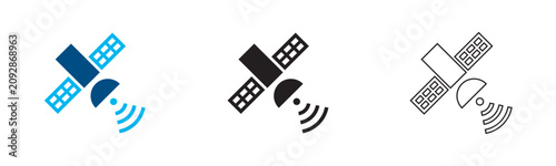 Fotografía Satellite icon set