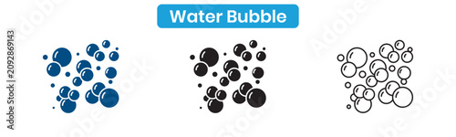 Foto Water bubble icon set