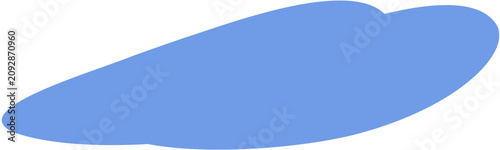 Abstract Blue Swoosh Graphic Shape, Organic Fluid Design Element for Minimalist Branding and Web Art