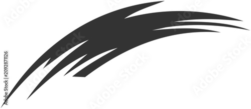 Dynamic Black Swoosh Vector Illustration for Racing Decals, Sports Graphics, and Motion Design