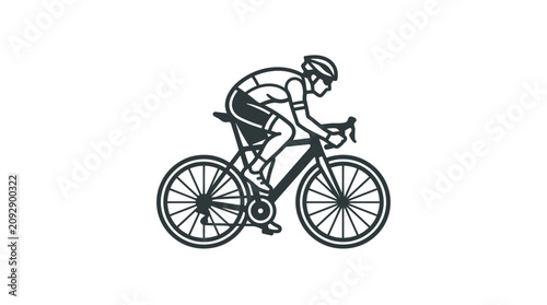 Bild auf Leinwand Man riding a bicycle fast outside.