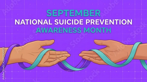 Hands Holding Awareness Ribbon for Mental Health Support and Solidarity Close Up