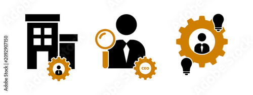 CEO founder icon vector illustration. CEO founder icon in flat style - stock vector.
