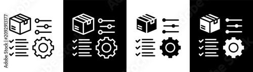 product control white icon set design