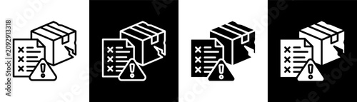 Cuadro en lienzo defect white icon set design