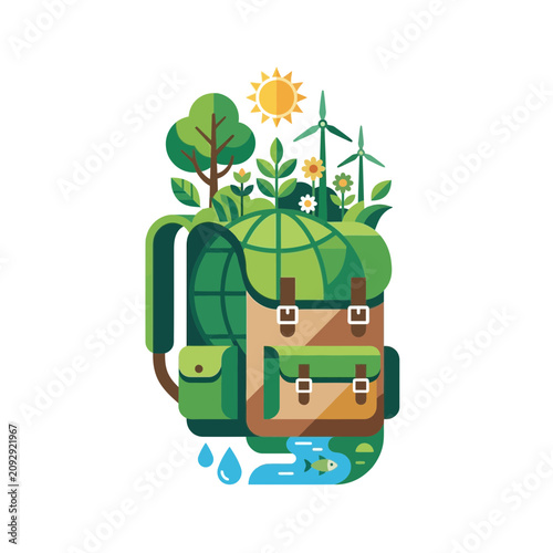 Eco Backpack Adventure: Nature, Travel, Sustainability