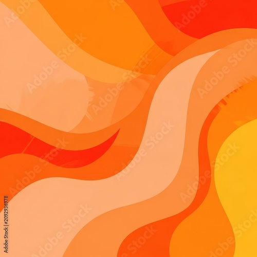Vibrant Abstract Wave Pattern with Warm Orange and Red Tones.