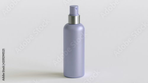 Premium 3D Frosted Spray Bottle with Fine Mist Nozzle in Lavender Isolated on White Background