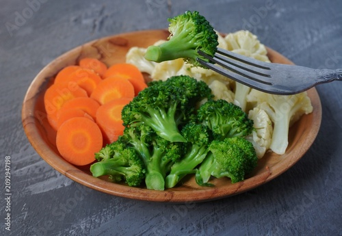 Foto Steamed vegetables for diet