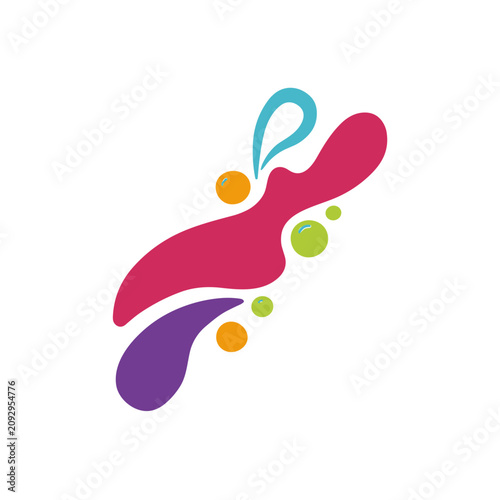 Abstract colorful shapes and circles