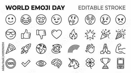 World Emoji Day icons