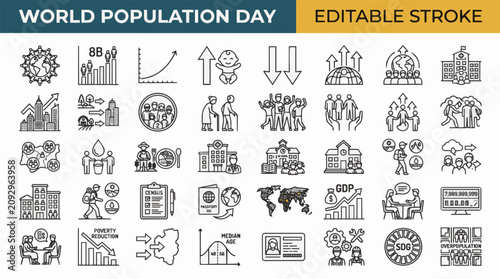 World Population Day icons