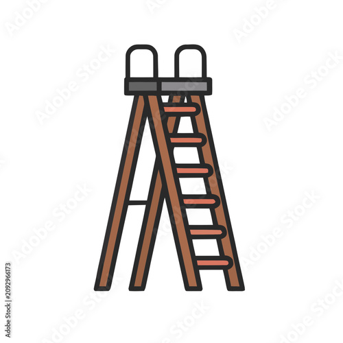 A-frame ladder with handrails