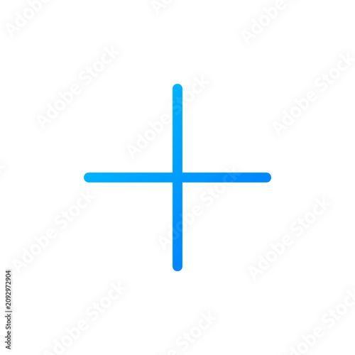 Close-up of Blue Medical Cross Symbol on White Background