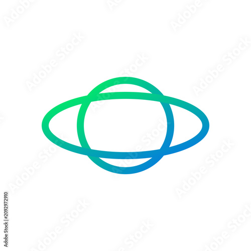 Medical Orbit Illustration Showing Anatomical Structure in Blue and Green