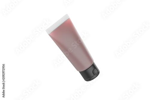 Cosmetic Tube Mockup Isolated On White Background. 3d illustration