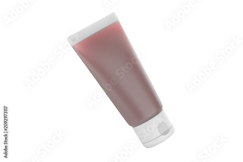 Cosmetic Tube Mockup Isolated On White Background. 3d illustration