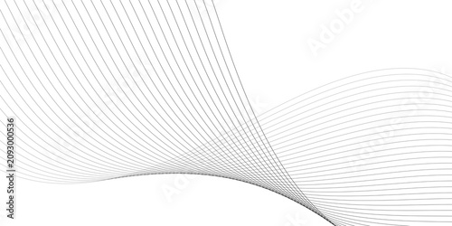 Photos Wavy lines on white background abstract linear graphic design