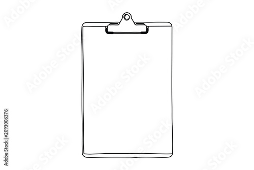 Task checklist clipboard one line art clean outline vector
