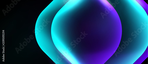 Photos Abstract glowing orbs overlap, creating vibrant color gradients