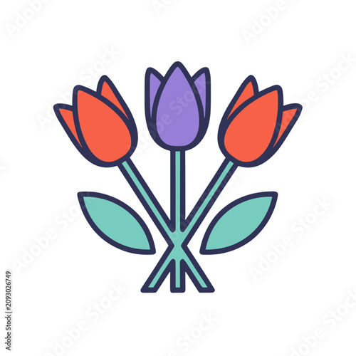 Three Tulips Icon