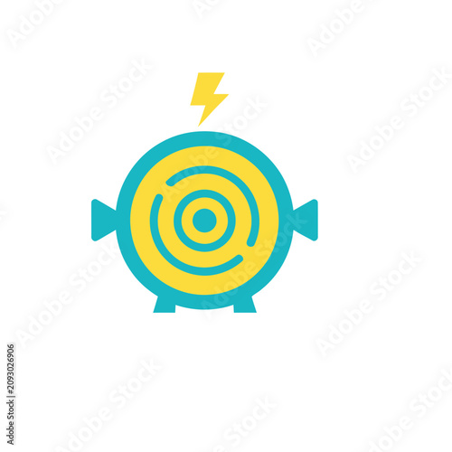 Abstract Circular Target with Lightning Bolt