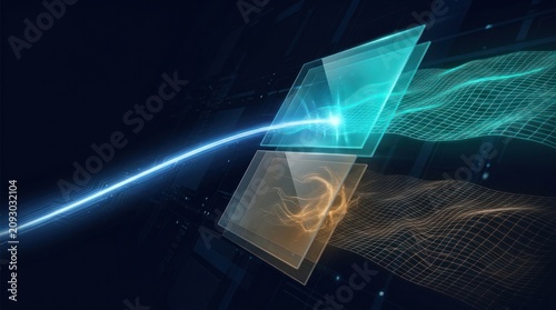 Enterprise service handoff with destination readiness routing, teal workload stream and amber degraded service path on dark technology background with copy space