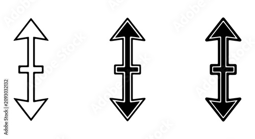 Foto Vertical Resize Arrows, Bidirectional Arrows, Scale Icons, Measurement Symbols,