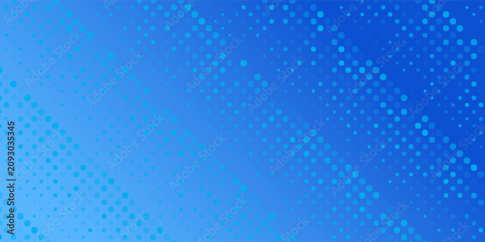 Naklejka premium Blue Halftone Background with Diagonal Dot Pattern, Abstract Striped Dotted Gradient Vector Backdrop, Creative Tech Presentation Banner, Modern Corporate Website Header Design Template.