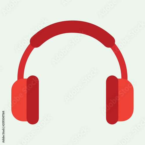 Headphone icon, music, media, listen, sound