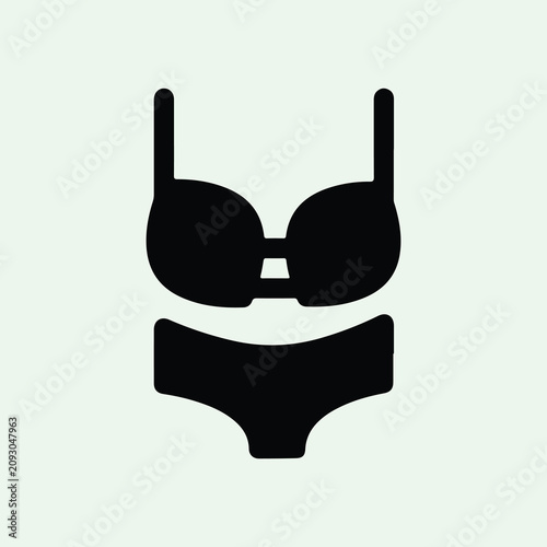 Bra and pantie icon, bikini, clothing, fashion, hot dress