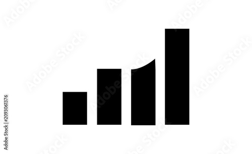 Rising Bar Chart Icon PNG Transparent Background Design, Business Analytics Graph PNG Transparent Background, Financial Performance Bars PNG Transparent Background