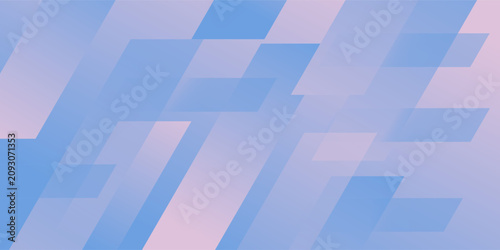 Abstract geometric background with transparent blue and pink slanted parallelogram shapes vector