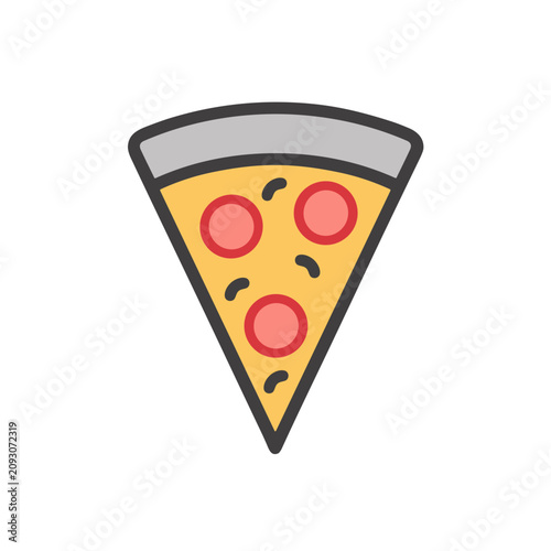 Slice of pizza with pepperoni and cheese