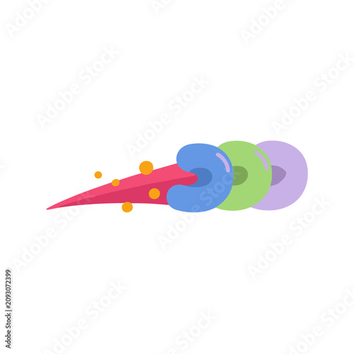 Abstract colorful shapes with dots