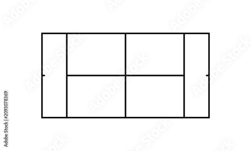 Padel Tennis Court or Field Lay Out, can use for Background, Apps, Website, Sport