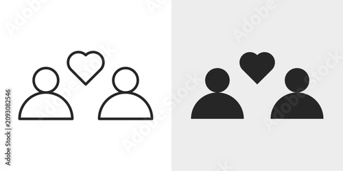 Relationship Icon represents social connections, friendships, and teamwork.
