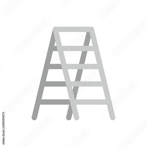 脚立のベクターイラスト：工事現場・高所作業 - Stepladder Vector Illustration: Construction Site and High-Place Work