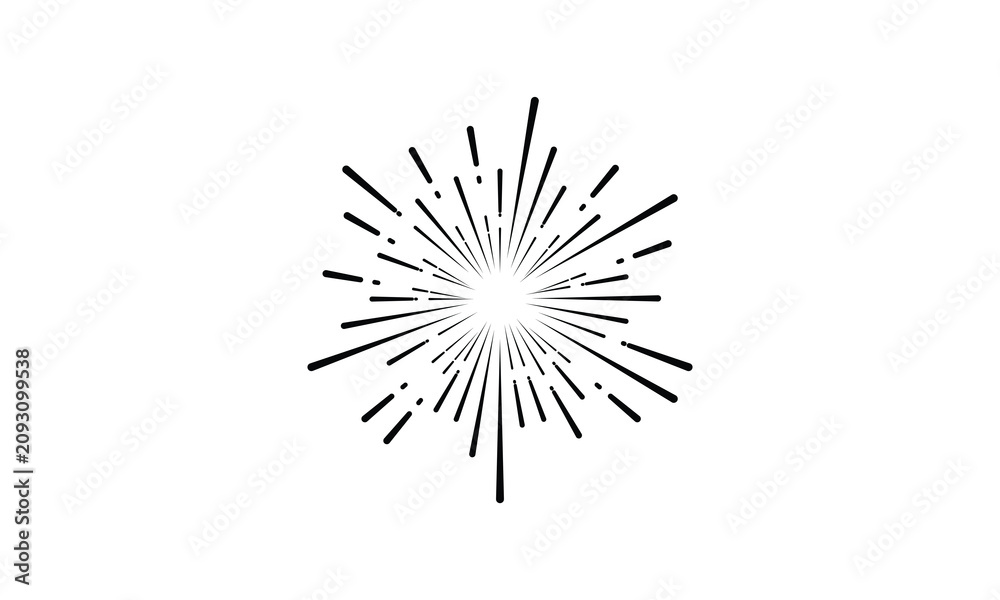 Fototapeta premium Download high-quality retro sunburst vectors! Perfect for vintage logo badges, celebration backdrop graphics, dynamic burst accents, and dramatic light beam design overlays.
