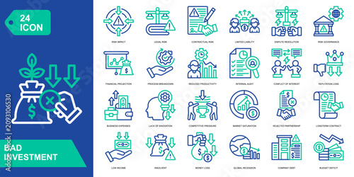 Photos Bad Investment icon collection set