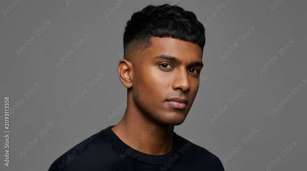 Obraz premium a man with a casual short haircut and beard, made by Ai