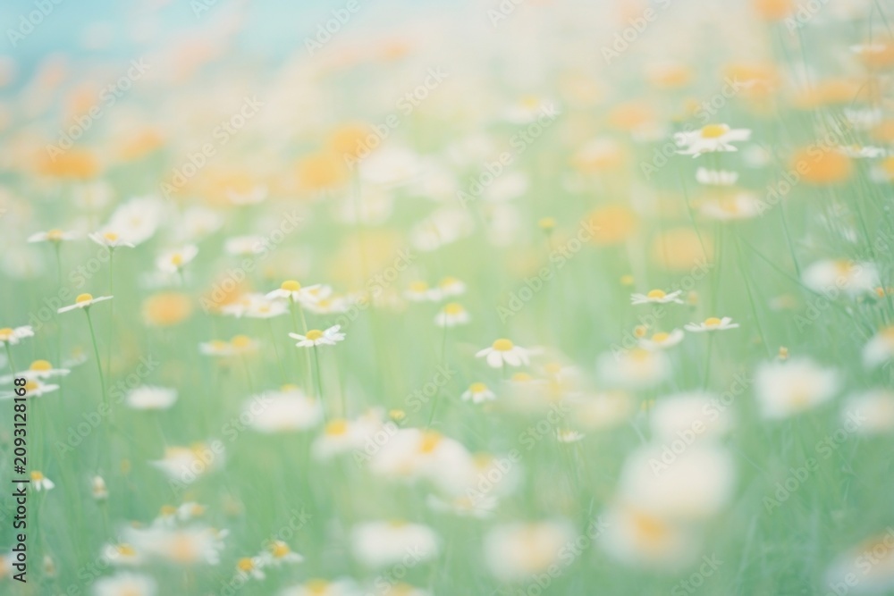 Obraz premium Daisy garden outdoors blossom nature.
